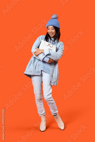 Young woman in winter cloth...