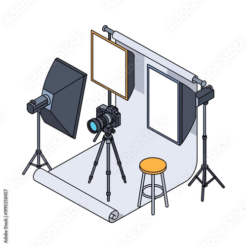 Camera studio lighting photography equipment.