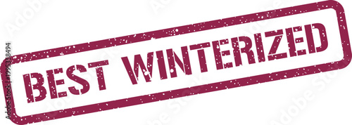 Fotografi Distressed rubber stamp graphic showcasing the phrase BEST WINTERIZED, ideal for
