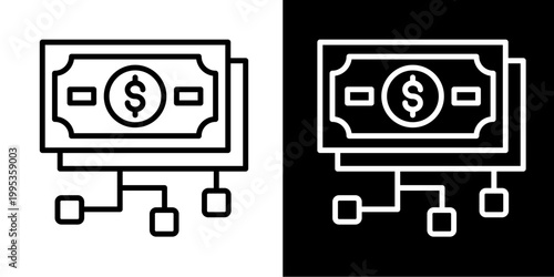 Digital Finance Icon Set White Style Collection