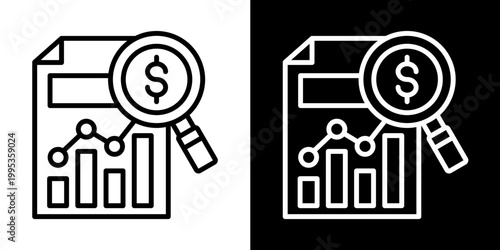 Financial Document Icon Set White Style Collection