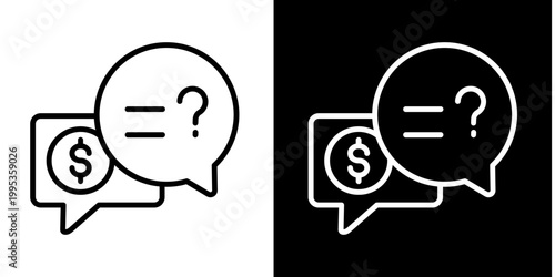 Customer Support Icon Set White Style Collection