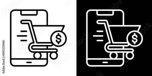 Mobile Payment Icon Set White Style Collection