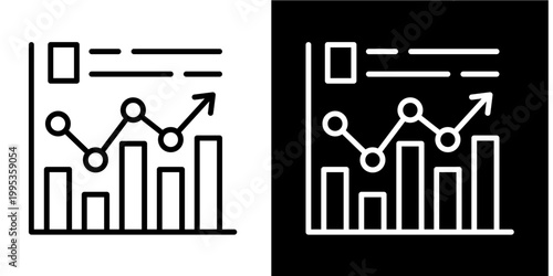 Data Analysis Icon Set White Style Collection
