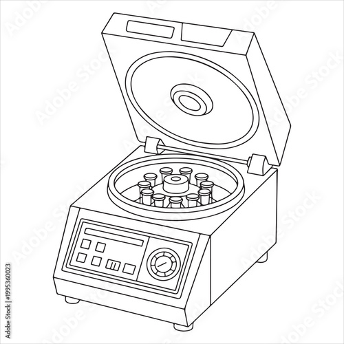 Centrifuge machine with sample tubes in rotor