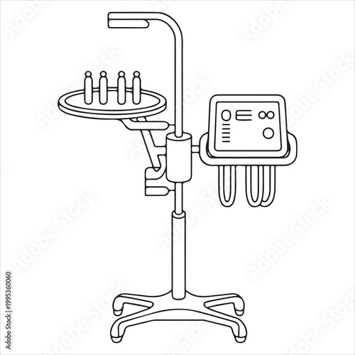 Medical defibrillator with paddles and electrode holder stand