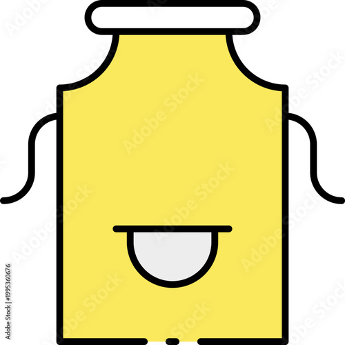 Simple Yellow Apron with Pocket, a Kitchen Essential for Protection and Style