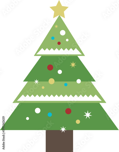 christmas tree colorful illustration