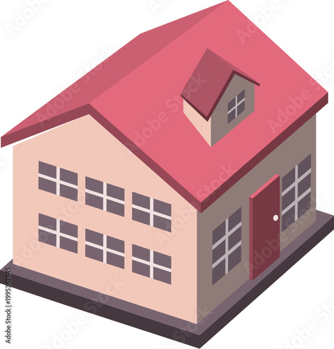 house colorful illustration