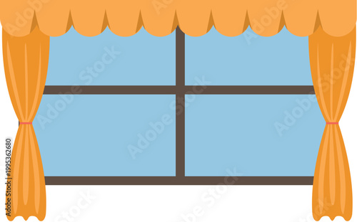 window colorful illustration