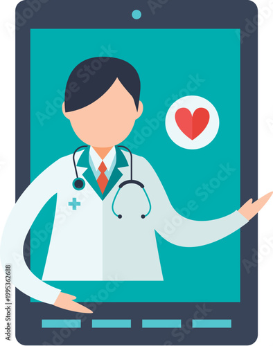 doctor app colorful illustration