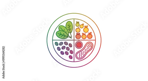 Vibrant infographic showcasing balanced dietary guidelines for daily wellness and proper nourishment