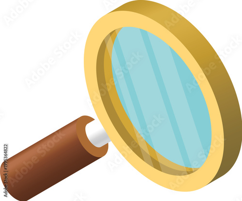magnifier colorful illustration