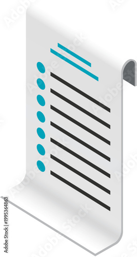 list colorful illustration