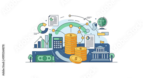 Business finance economy growth concept.