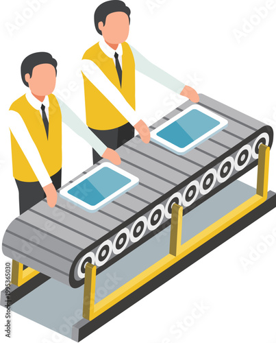 quality control colorful illustration