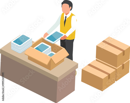 quality control colorful illustration