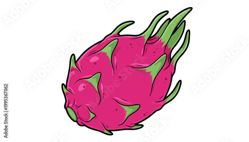 vector illustration of a dragon fruit