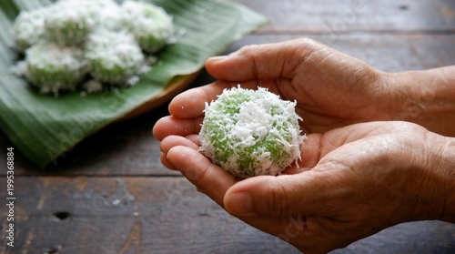 Kue Klepon Delight - A Handful of Traditional Indonesian Sweetness.