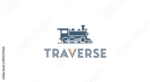 Traverse logo with train icon.