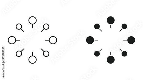 Vector illustration of atomic structures with protons neutrons and electrons