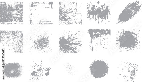 Asian ink brush strokes with rough grunge texture Black hand drawn brush lines with calligraphy style