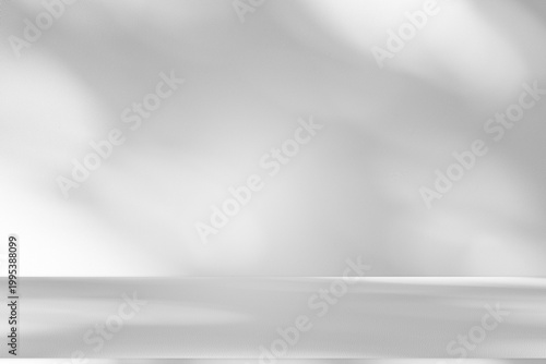 Wall interior background, studio and backdrops show products.with shadow from window color white and grey. background for text insertion and presentation product	