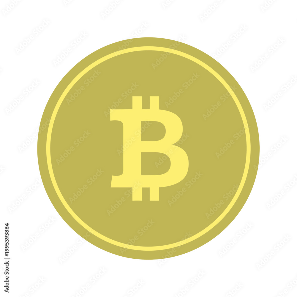 Obraz premium Golden Bitcoin Cryptocurrency Coin Token.