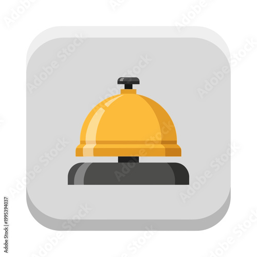 Hotel Service Bell Icon Symbol.