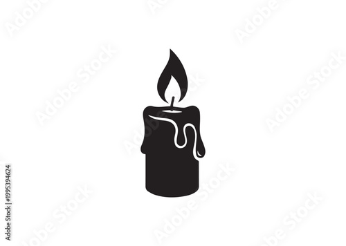 Candle icon, Candle Silhouette vector