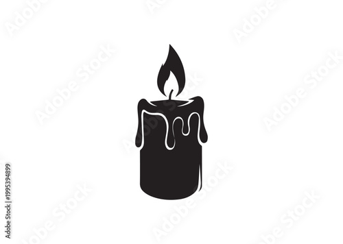 Candle icon, Candle Silhouette vector