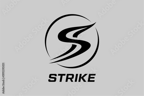 Strike logo with stylized letter S. vector logo design