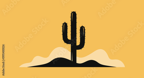 A large black cactus plant.