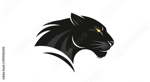 Black Panther Head Side Profile View.