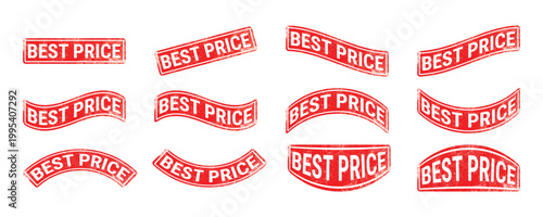 best price rubber stamp text design with grunge texture red promotional label