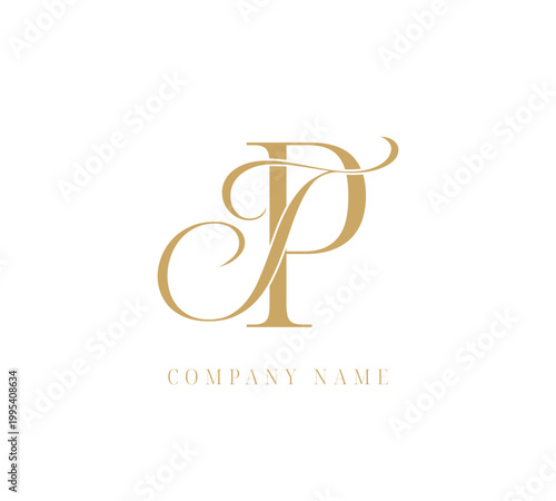 TP PT abstract letters logo monogram