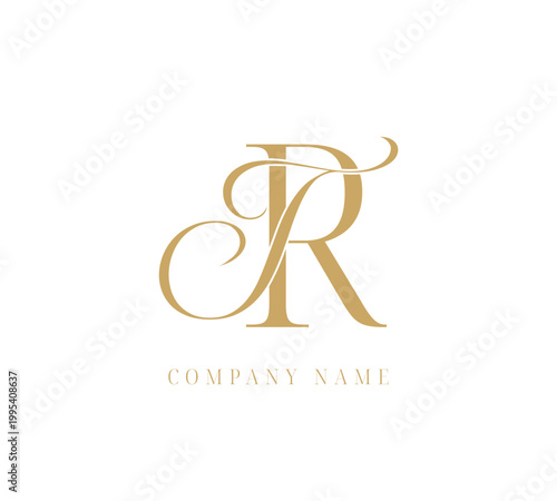 TR RT abstract letters logo monogram