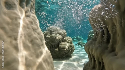 Underwater coral reef exploration with vibrant marine life and clear water.