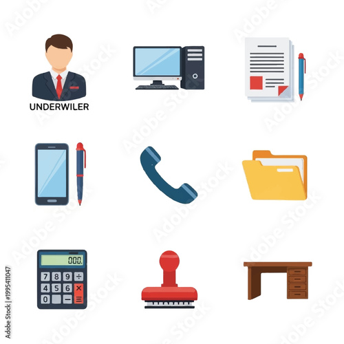 Businessman office worker underwriter professional.