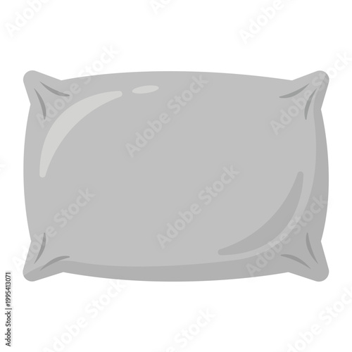 Cozy Pillow: A soft, inviting gray pillow, representing comfort and rest, ideal for creating a sense of tranquility and relaxation.