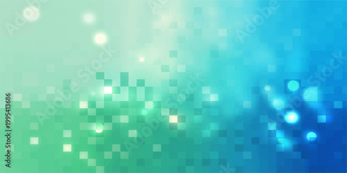 Abstract and Artistic depiction of a tranquil, multi-hued composition, blending soft blues and greens.