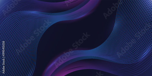 Futuristic blue purple abstract wave background with flowing lines. Modern creative trendy in vector EPS 10