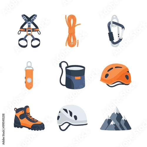 Climbing gear and equipment collection.