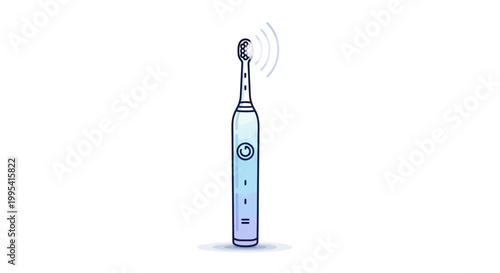 A vibrant illustration of a modern electric toothbrush emphasizing advanced oral care technology