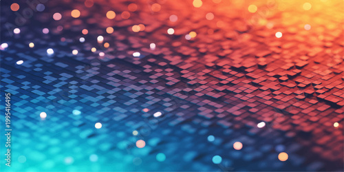 A mesmerizing abstract art piece where a kaleidoscope of bokeh lights dances across a colorful, textured plane, producing a dreamlike ambience.