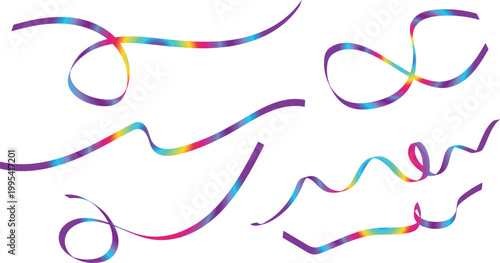 Colorful hand drawn swirls and curves abstract art for modern design digital projects