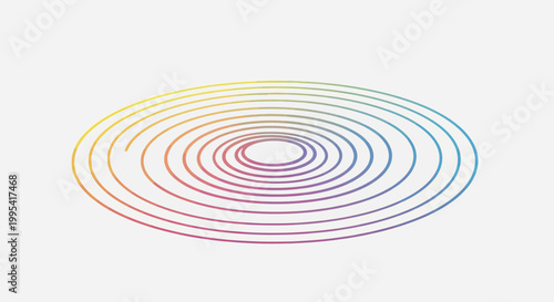 Vibrant concentric elliptical ripples creating a dynamic and modern abstract background design