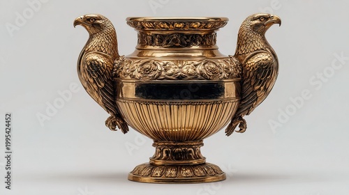 Ornate Gold Eagle Accent Decorative Vase Antique Home Decor Still Life