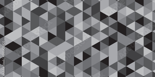 Abstract geometric origami black, gray square cube triangulated random cube low polygon triangle textile abstract corporate creative design.