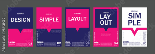 Simple template design with typography for poster, flyer or cover. Vector layout template design with black highlighter marker for events, companies or any business.